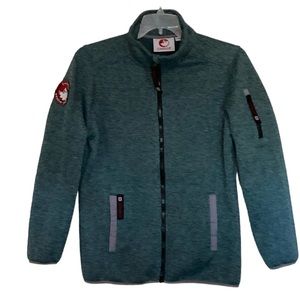 Canada Weather gear zip front sweater /jacket , greenish color size L